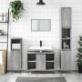 Sonoma gray plywood 3-piece bathroom furniture set by vidaXL, Bathroom furniture - Ref: Foro24-3190305, Price: 176,30 €, Disc...