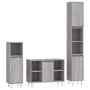 Sonoma gray plywood 3-piece bathroom furniture set by vidaXL, Bathroom furniture - Ref: Foro24-3190305, Price: 176,30 €, Disc...