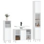 Set muebles de baño 3 piezas madera contrachapada blanco brillo de vidaXL, Muebles de baño - Ref: Foro24-3190301, Precio: 201...