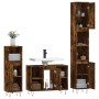 Set de muebles baño 3 pzas madera contrachapada roble ahumado de vidaXL, Muebles de baño - Ref: Foro24-3190304, Precio: 195,9...