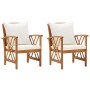 Garden chairs with cushions 2 units solid acacia wood by vidaXL, Garden chairs - Ref: Foro24-310267, Price: 187,93 €, Discoun...