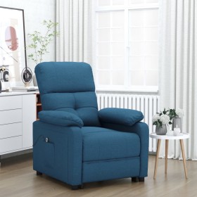 Sillón reclinable eléctrico tela azul de vidaXL, Sillones - Ref: Foro24-3120354, Precio: 236,99 €, Descuento: %