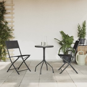 3-piece black steel garden dining set by vidaXL, Garden sets - Ref: Foro24-3203727, Price: 97,99 €, Discount: %