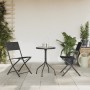 3-piece black steel garden dining set by vidaXL, Garden sets - Ref: Foro24-3203727, Price: 97,43 €, Discount: %