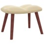 Silla mecedora con reposapiés terciopelo crema de vidaXL, Mecedoras - Ref: Foro24-328159, Precio: 216,64 €, Descuento: %