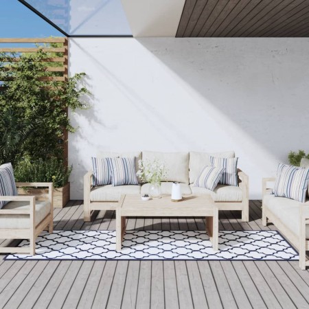 Outdoor rug gray and white 80x250 cm by vidaXL, Outdoor protectors - Ref: Foro24-364801, Price: 34,99 €, Discount: %