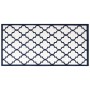 Alfombra de exterior azul marino y blanca reversible 100x200 cm de vidaXL, Protectores para exterior - Ref: Foro24-364802, Pr...