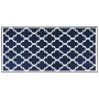 Navy blue and white reversible outdoor rug 100x200 cm by vidaXL, Outdoor protectors - Ref: Foro24-364802, Price: 38,27 €, Dis...