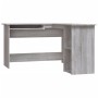 Escritorio de esquina madera contrachapada gris 120x140x75 cm de vidaXL, Escritorios - Ref: Foro24-815385, Precio: 111,99 €, ...