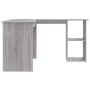 Gray plywood corner desk 120x140x75 cm by vidaXL, Desks - Ref: Foro24-815385, Price: 111,48 €, Discount: %