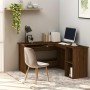 Corner desk made of brown plywood 120x140x75 cm by vidaXL, Desks - Ref: Foro24-815386, Price: 123,81 €, Discount: %