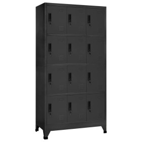 Anthracite gray steel locker 90x45x180 cm by vidaXL, Lockers and storage cabinets - Ref: Foro24-339815, Price: 353,25 €, Disc...