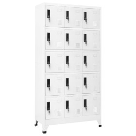 White steel locker 90x40x180 cm by vidaXL, Lockers and storage cabinets - Ref: Foro24-339820, Price: 339,99 €, Discount: %