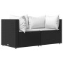 Garden corner sofas with cushions 2 pcs black synthetic rattan by vidaXL, Outdoor sofas - Ref: Foro24-319730, Price: 215,23 €...