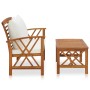 2-piece garden furniture with solid acacia wood cushions by vidaXL, Garden sets - Ref: Foro24-310273, Price: 251,66 €, Discou...