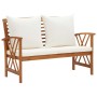 2-piece garden furniture with solid acacia wood cushions by vidaXL, Garden sets - Ref: Foro24-310273, Price: 251,66 €, Discou...