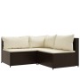 3-teiliges Gartenmöbel-Set und Kissen Kunstrattan braun von vidaXL, Outdoor-Sofas - Ref: Foro24-319748, Preis: 244,08 €, Raba...