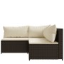 3-teiliges Gartenmöbel-Set und Kissen Kunstrattan braun von vidaXL, Outdoor-Sofas - Ref: Foro24-319748, Preis: 244,08 €, Raba...