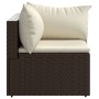 Garden corner sofa with brown synthetic rattan cushions by vidaXL, Outdoor sofas - Ref: Foro24-319745, Price: 53,45 €, Discou...