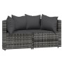 Garten-Ecksofas mit Kissen 2 Stück synthetisches Rattangrau von vidaXL, Outdoor-Sofas - Ref: Foro24-319774, Preis: 111,34 €, ...