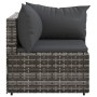 Garten-Ecksofa mit grauen synthetischen Rattankissen von vidaXL, Outdoor-Sofas - Ref: Foro24-319761, Preis: 78,03 €, Rabatt: %