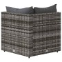 Garten-Ecksofa mit grauen synthetischen Rattankissen von vidaXL, Outdoor-Sofas - Ref: Foro24-319761, Preis: 78,03 €, Rabatt: %