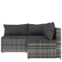 3-teiliges Gartenmöbel-Set und graue synthetische Rattankissen von vidaXL, Outdoor-Sofas - Ref: Foro24-319764, Preis: 199,86 ...