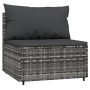 3-teiliges Gartenmöbel-Set und graue synthetische Rattankissen von vidaXL, Outdoor-Sofas - Ref: Foro24-319764, Preis: 200,00 ...