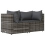 3-teiliges Gartenmöbel-Set und graue synthetische Rattankissen von vidaXL, Outdoor-Sofas - Ref: Foro24-319763, Preis: 177,77 ...