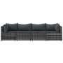 4-teiliges Gartenmöbel-Set und graue synthetische Rattankissen von vidaXL, Outdoor-Sofas - Ref: Foro24-319768, Preis: 239,10 ...