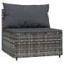 4-teiliges Gartenmöbel-Set und graue synthetische Rattankissen von vidaXL, Outdoor-Sofas - Ref: Foro24-319768, Preis: 239,10 ...