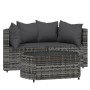 3-teiliges Gartenmöbel-Set und graue synthetische Rattankissen von vidaXL, Outdoor-Sofas - Ref: Foro24-319775, Preis: 187,21 ...