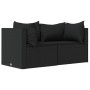 Garden corner sofas with cushions 2 pcs black synthetic rattan by vidaXL, Outdoor sofas - Ref: Foro24-319778, Price: 208,75 €...