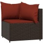 3-teiliges Gartenmöbel-Set und braune Kissen aus synthetischem Rattan von vidaXL, Outdoor-Sofas - Ref: Foro24-319823, Preis: ...