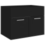 Conjunto de muebles de baño aglomerado negro de vidaXL, Muebles de baño - Ref: Foro24-3070866, Precio: 181,99 €, Descuento: %