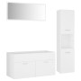 White engineered wood bathroom furniture set by vidaXL, Bathroom furniture - Ref: Foro24-3070973, Price: 135,48 €, Discount: %