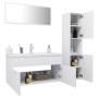 White engineered wood bathroom furniture set by vidaXL, Bathroom furniture - Ref: Foro24-3070973, Price: 135,48 €, Discount: %