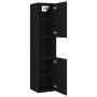 Conjunto de muebles de baño aglomerado negro de vidaXL, Muebles de baño - Ref: Foro24-3071136, Precio: 270,51 €, Descuento: %