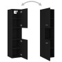 Conjunto de muebles de baño aglomerado negro de vidaXL, Muebles de baño - Ref: Foro24-3071136, Precio: 270,51 €, Descuento: %