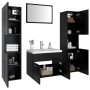 Conjunto de muebles de baño aglomerado negro de vidaXL, Muebles de baño - Ref: Foro24-3071226, Precio: 352,99 €, Descuento: %