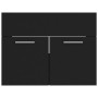 Conjunto de muebles de baño aglomerado negro de vidaXL, Muebles de baño - Ref: Foro24-3071226, Precio: 290,12 €, Descuento: %