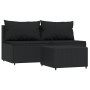 3-teiliges Gartenmöbel-Set und schwarze synthetische Rattankissen von vidaXL, Outdoor-Sofas - Ref: Foro24-319787, Preis: 215,...