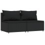 3-teiliges Gartenmöbel-Set und schwarze synthetische Rattankissen von vidaXL, Outdoor-Sofas - Ref: Foro24-319787, Preis: 215,...