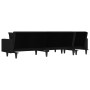 L-shaped sofa bed black fabric 275x140x70 cm by vidaXL, Sofas - Ref: Foro24-3157234, Price: 386,67 €, Discount: %