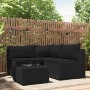 Gartenset mit Kissen 4-teilig synthetisches Rattan schwarz von vidaXL, Outdoor-Sofas - Ref: Foro24-319781, Preis: 324,66 €, R...