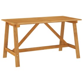 Mesa de comedor de jardín madera maciza de acacia 140x73x73,5cm de vidaXL, Mesas de jardín - Ref: Foro24-312406, Precio: 156,...