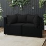 Garden corner sofas with cushions 2 pcs black synthetic rattan by vidaXL, Outdoor sofas - Ref: Foro24-319790, Price: 153,21 €...