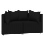 Garden corner sofas with cushions 2 pcs black synthetic rattan by vidaXL, Outdoor sofas - Ref: Foro24-319790, Price: 153,21 €...