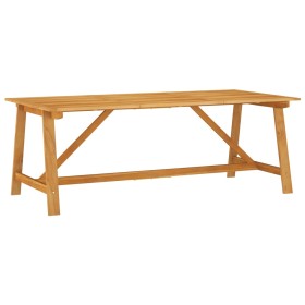 Garden dining table solid acacia wood 206x100x74 cm by vidaXL, Garden tables - Ref: Foro24-312407, Price: 285,66 €, Discount: %