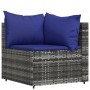 3-teiliges Gartenmöbel-Set und graue synthetische Rattankissen von vidaXL, Outdoor-Sofas - Ref: Foro24-319844, Preis: 131,48 ...